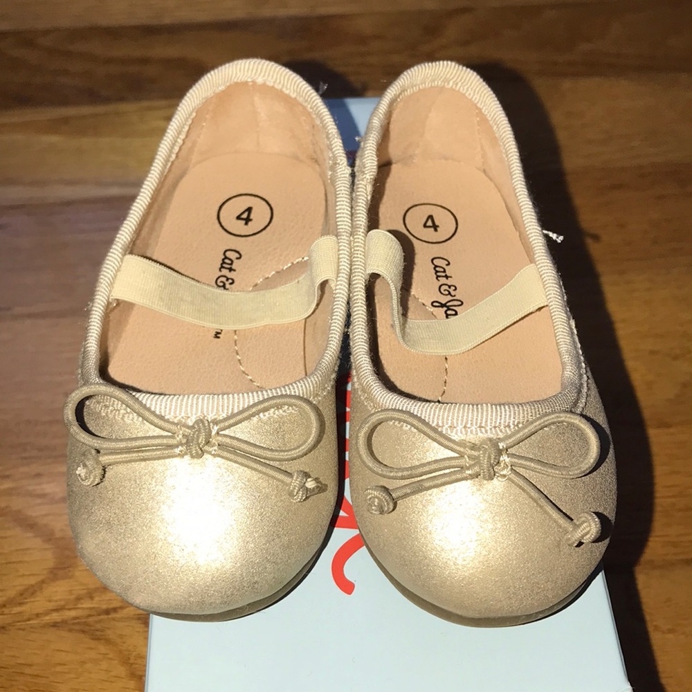 Cat & Jack gold ballet slippers